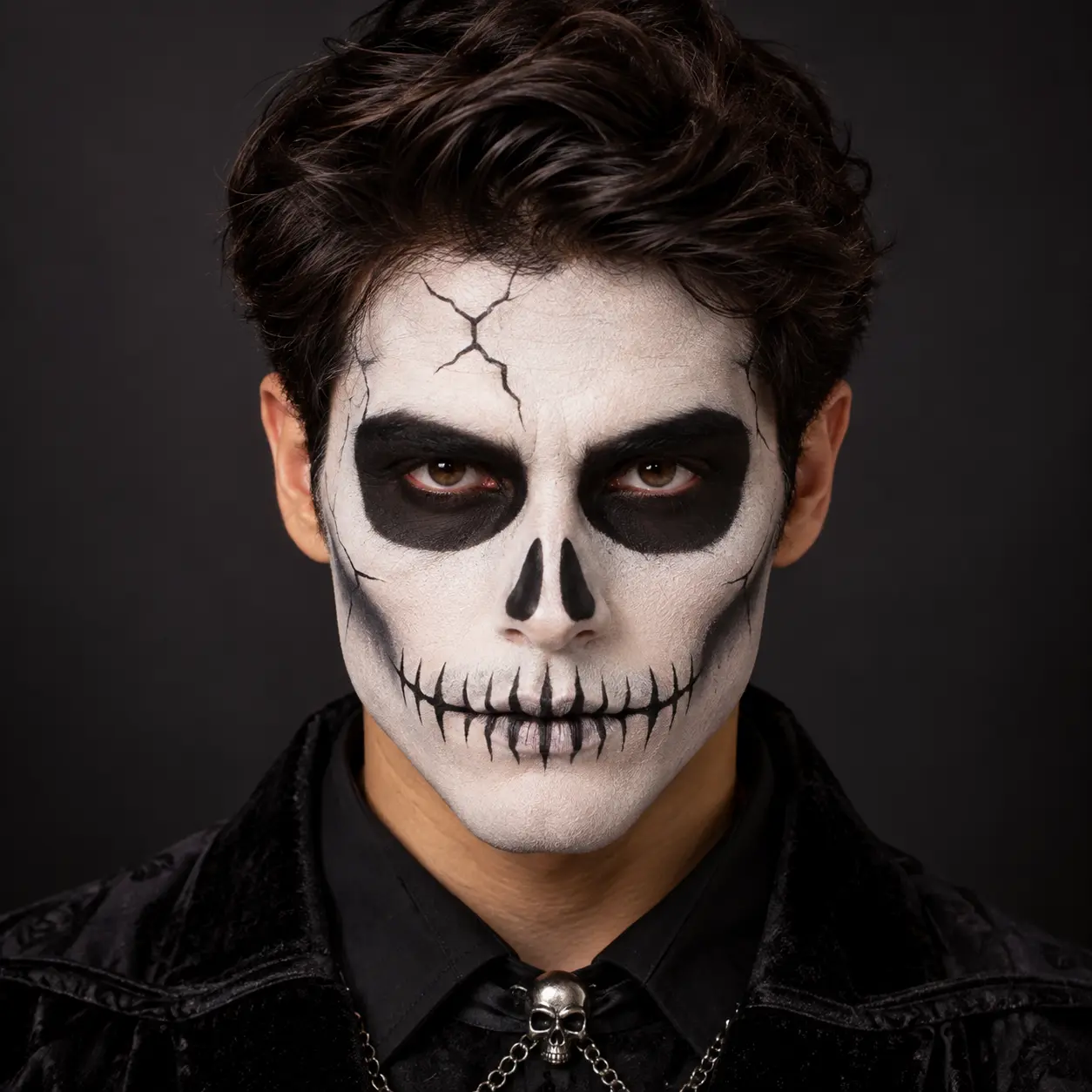 Maquillaje de Halloween fácil calavera